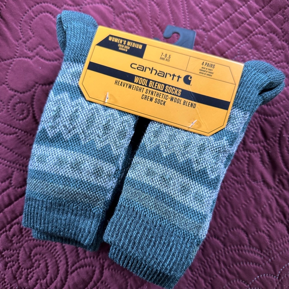Carhartt socks size 7-9.5 pack green